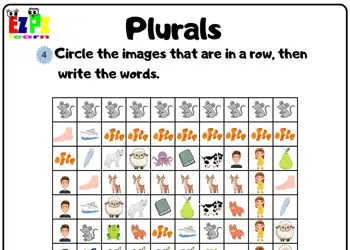 Plural Nouns Circle the Images and Write the Words Grammar Worksheet Book 1